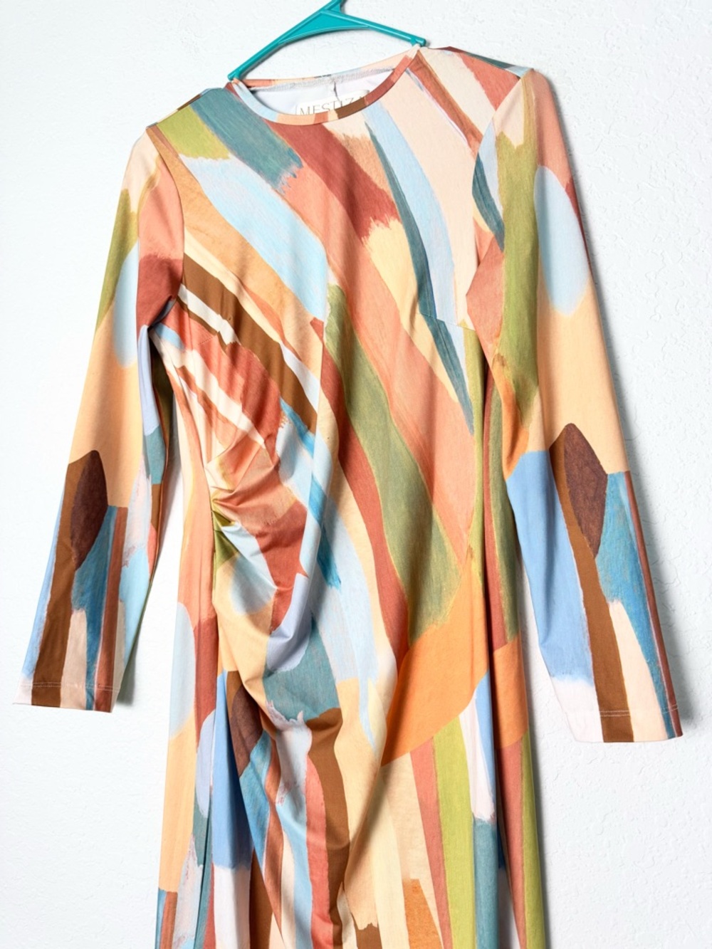 MESTIZA NEW YORK gabriella midi dress in fresco tides size Small Anthropologie - Picture 4 of 10